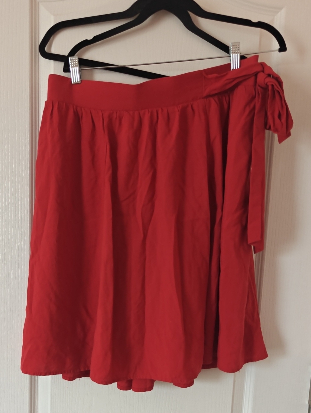Retro Chic Torrid Red Tie-Waist A-Line Skirt - Women